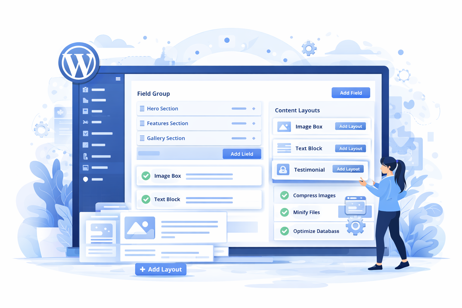 advanced custom fields plugin review showing custom field groups in WordPress admin